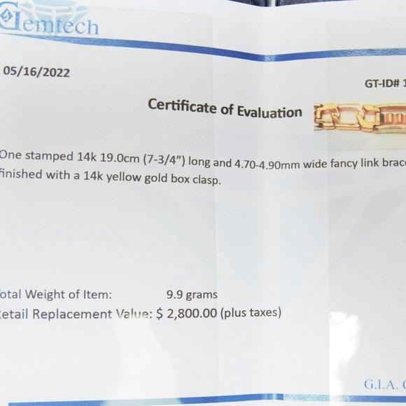 Vintage 14k Yellow Gold Bracelet with 14k Yellow Gold Box Clasp - Picture 6 of 7